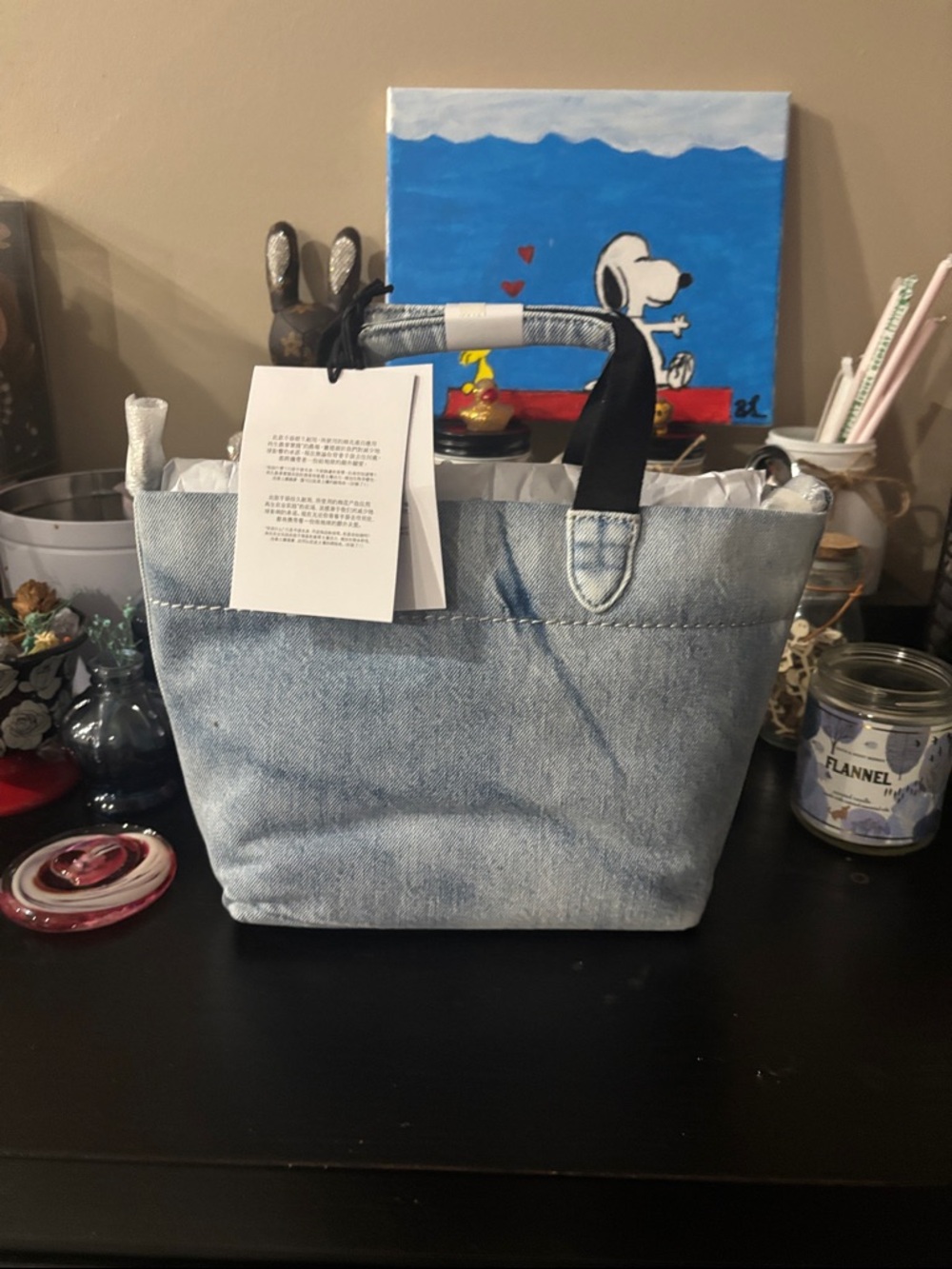 Coach Denim mini tour tote bag. - Picture 6 of 6